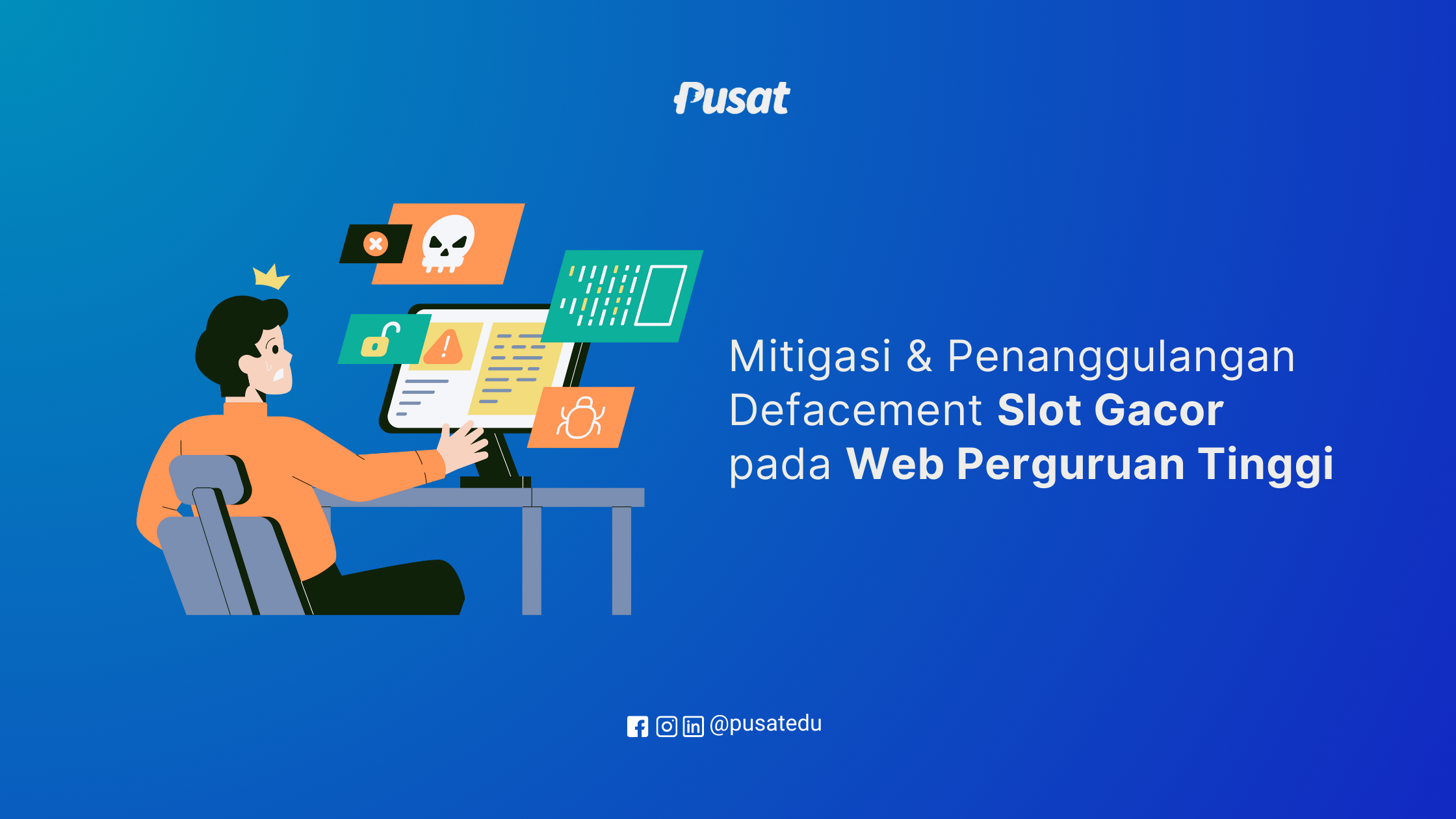 ilustrasi website kampus terkena defacement
