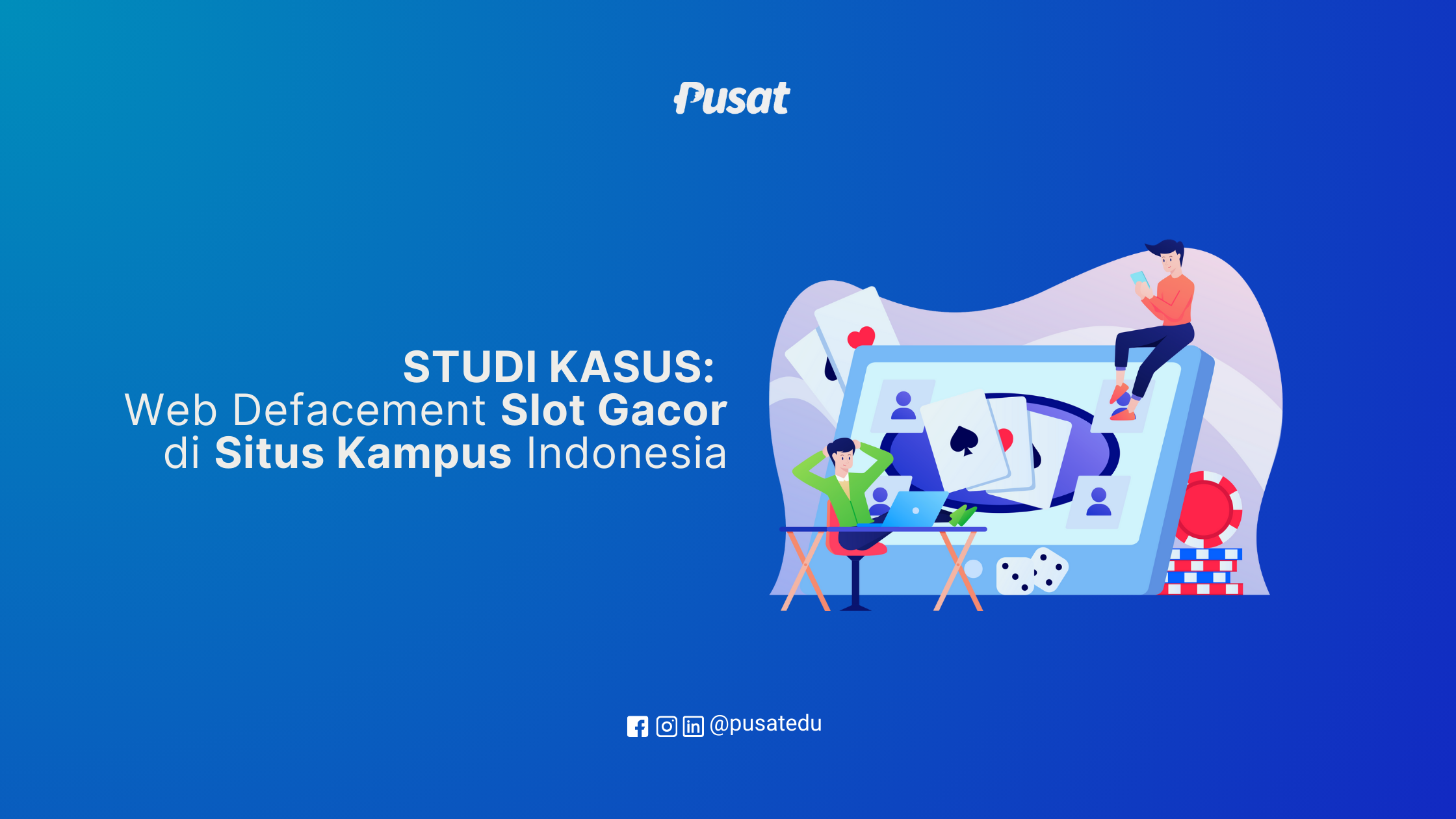 ilustrasi serangan web defacement pada situs kampus